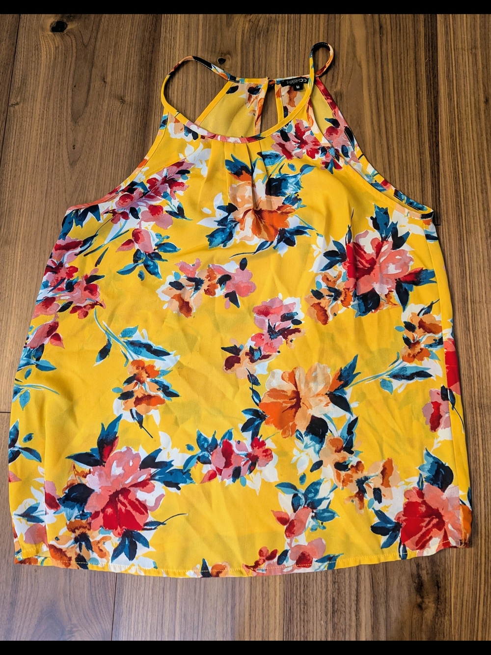 Papermoon Yellow Floral Halter Top